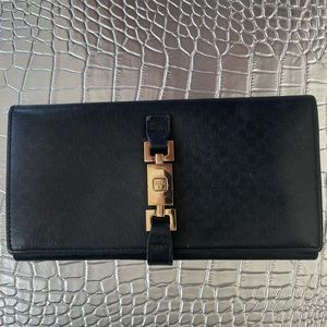 Gucci Jackie O style vintage blanket wallet